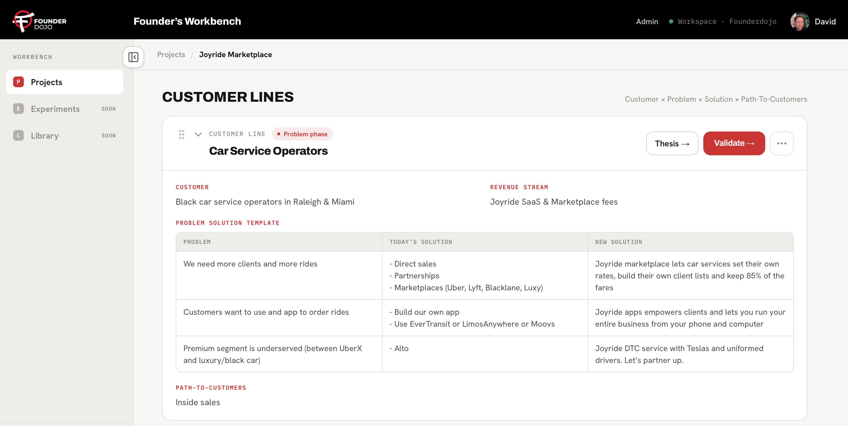 Customer Lines with problem-solution template